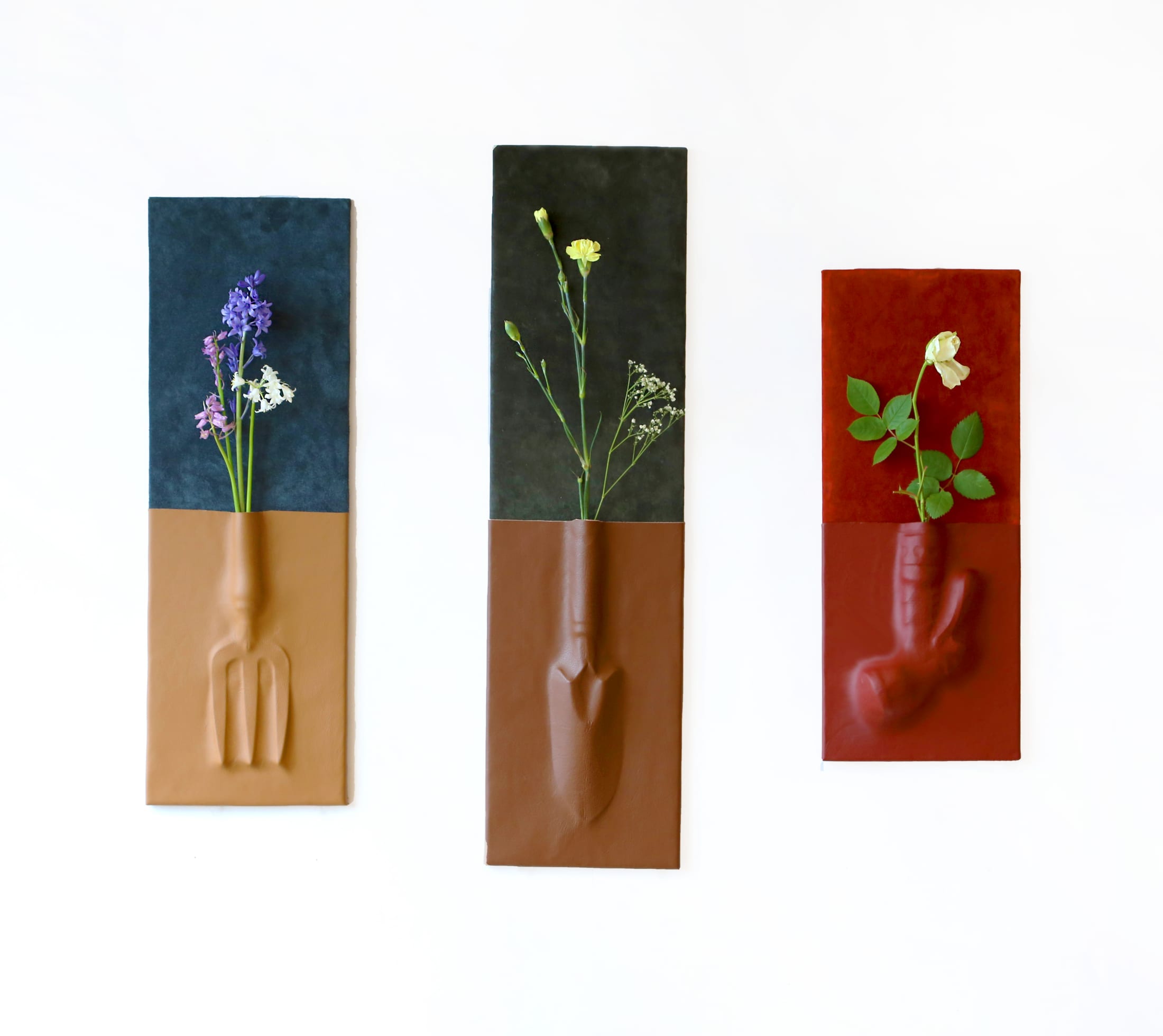 Leather vase