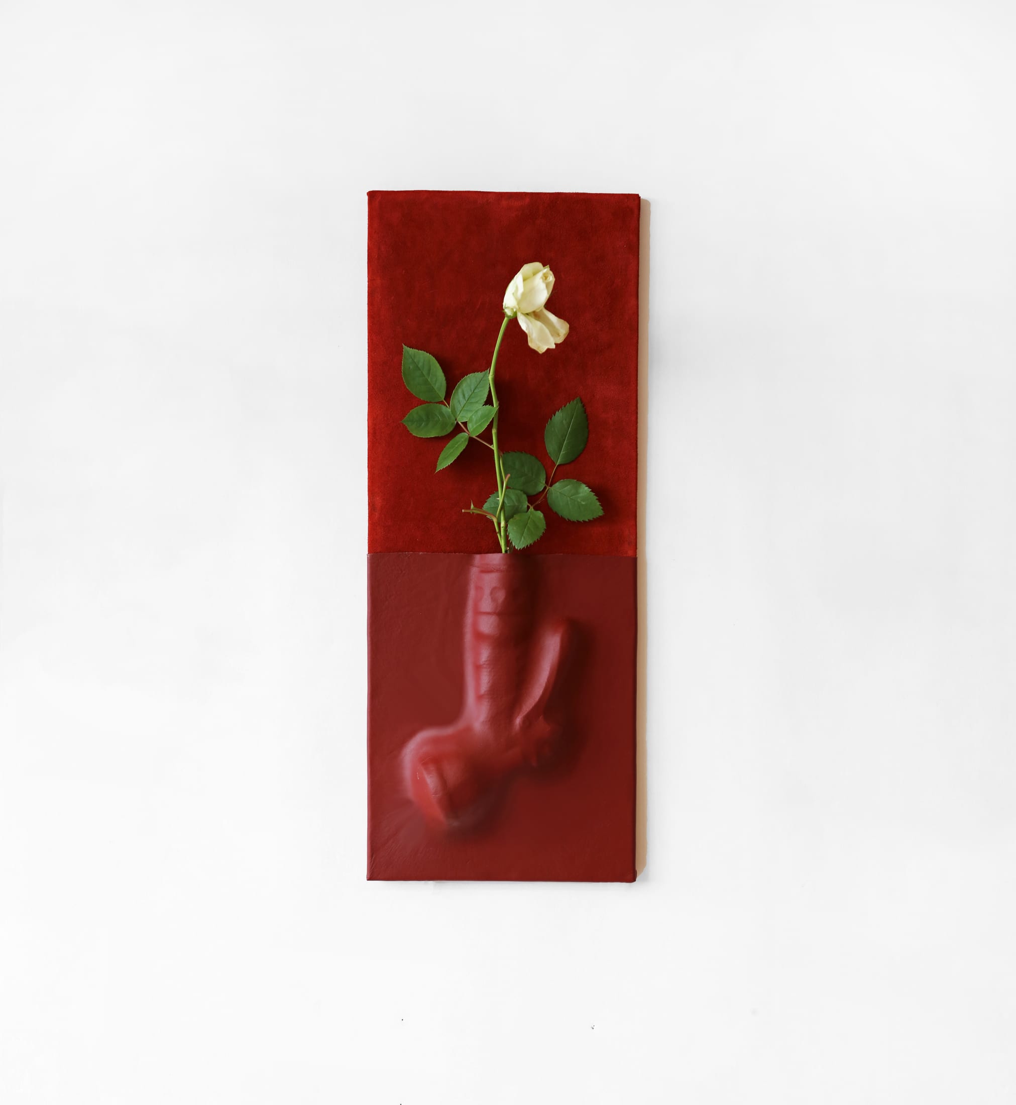 Leather vase