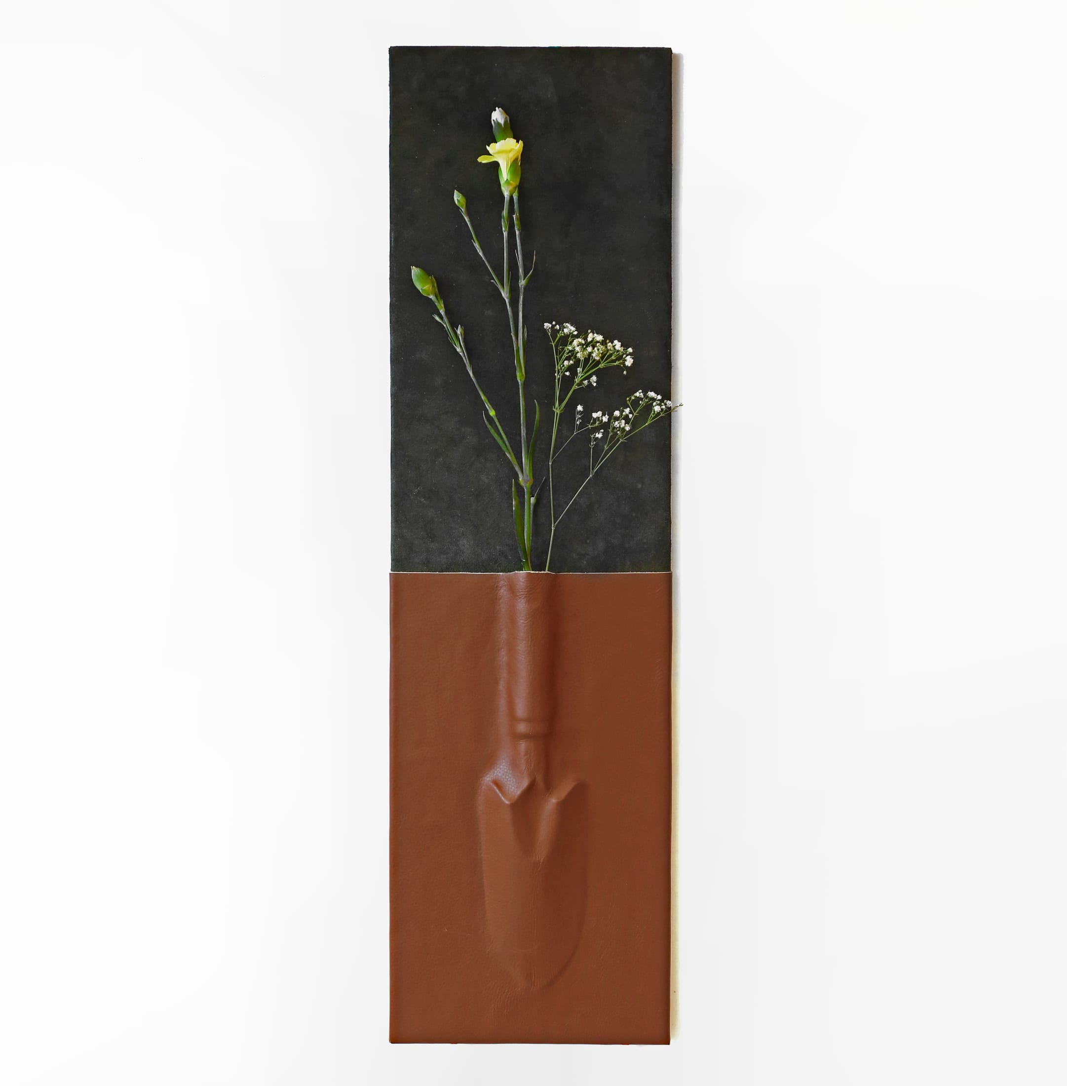 Leather vase