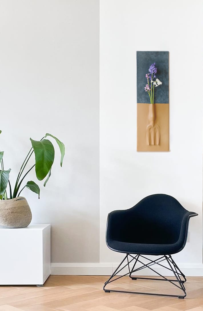 Leather vase