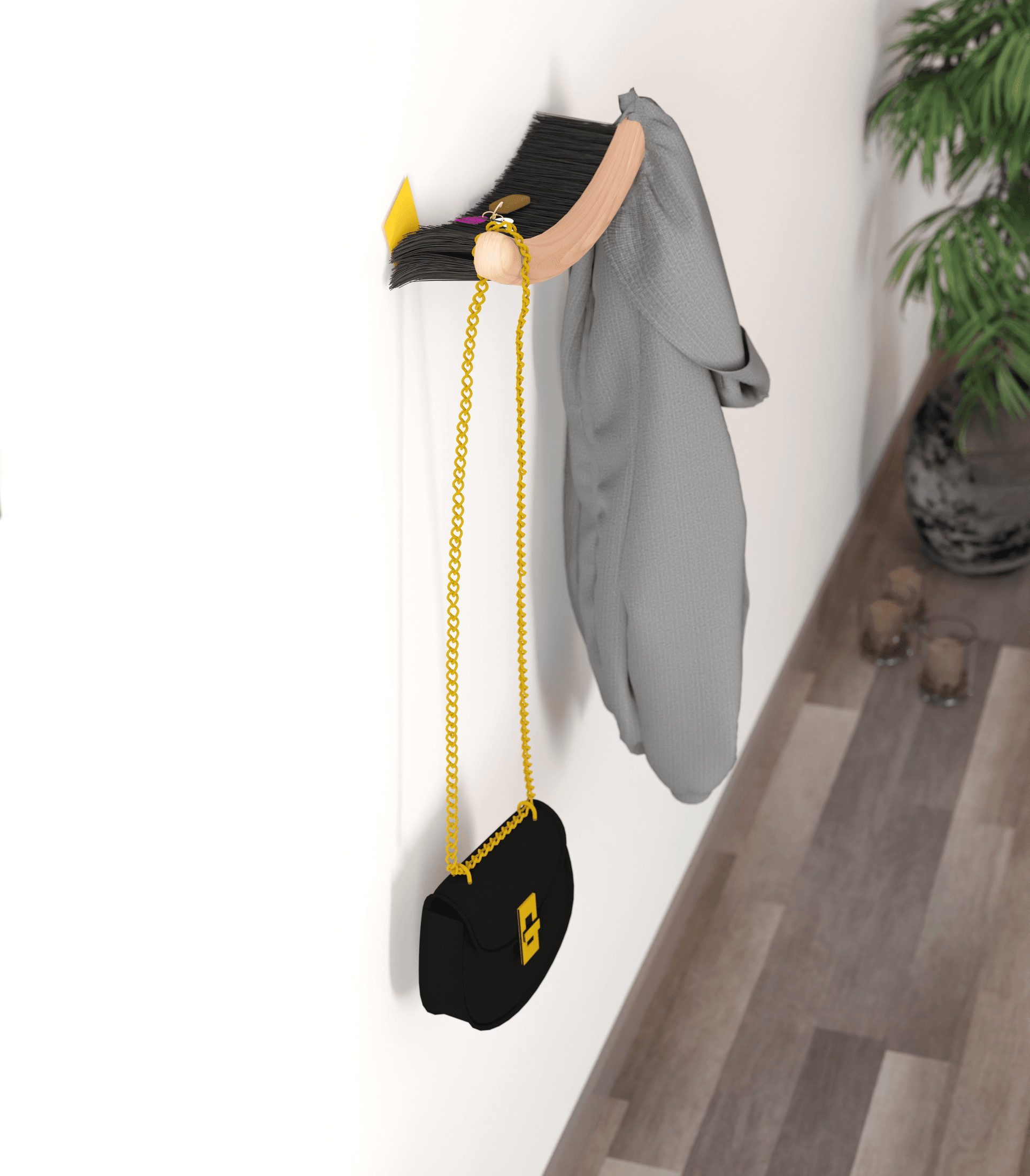 Mirror and Hanger Brush